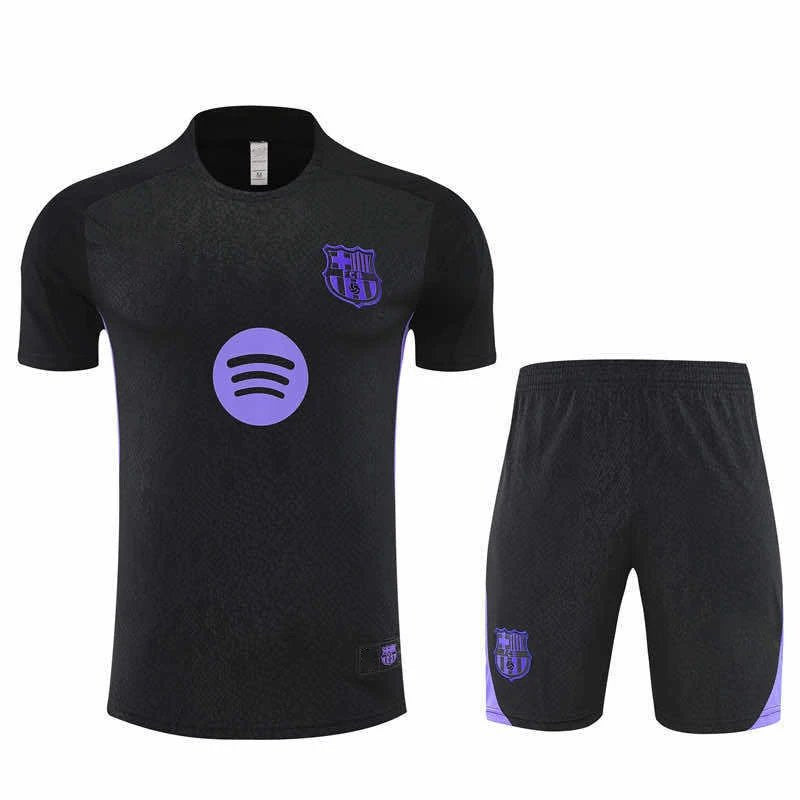 2526 Barcelona Black Training Set Short Sleeve