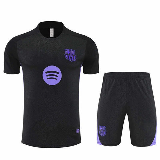 2526 Barcelona Black Training Set Short Sleeve